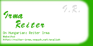 irma reiter business card